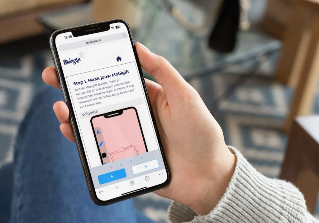Mockup Mobigifts mobiel