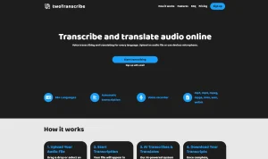 twotranscribe homepage