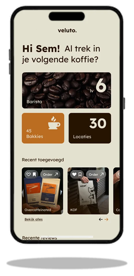 Veluto app voorbeeld