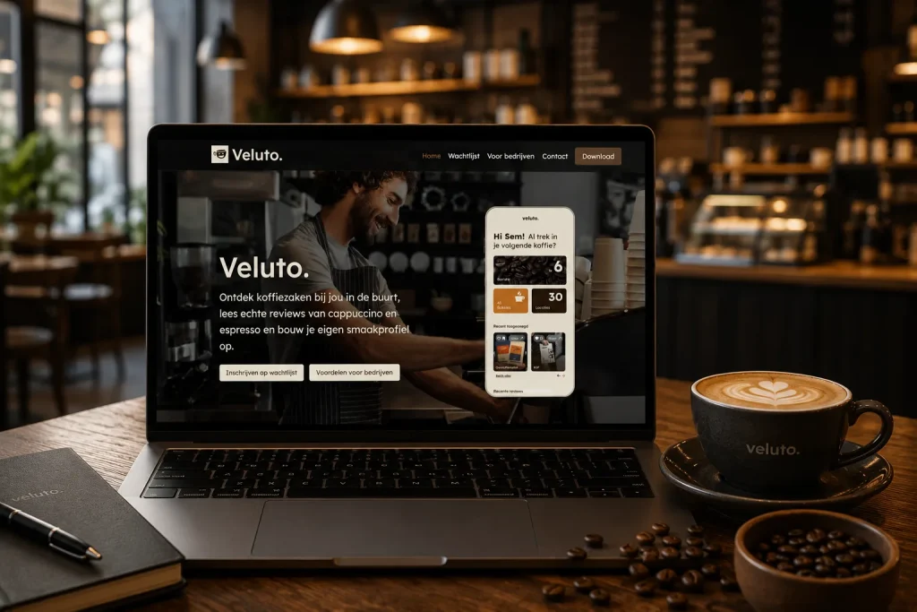 Veluto. Website en Mobiele App Development