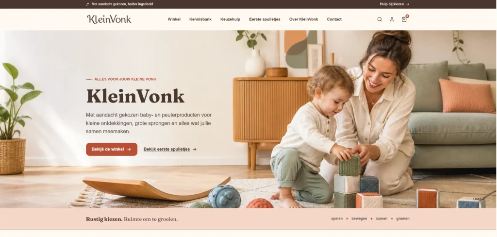 KleinVonk: WooCommerce webshop voor babyproducten